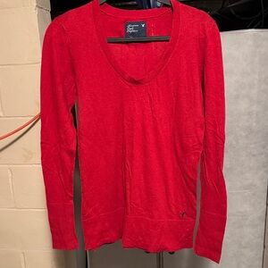 American Eagle Outfitters Vintage Vibrant Red Long Sleeve Top